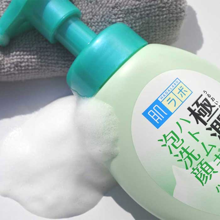 Sữa rửa mặt tạo bọt trị mụn Hadalabo Gokujyun Cleanser 100g-160ml - Kute  Shop
