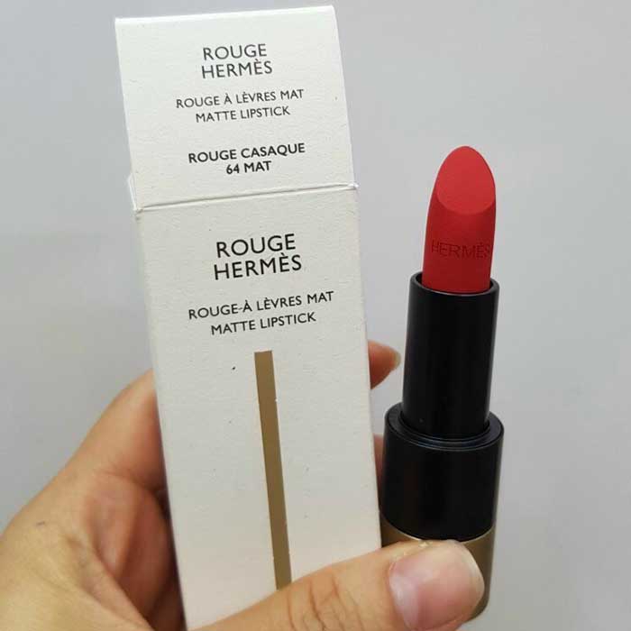 Hermes Rouge Levres Matte Lipstick 64 Rouge Casaque